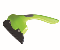 Brosse de toilettage pour animaux de compagnie à prix d'usine en gros - Brosse ergonomique pour chien et chat - Râteau à sous-koirage en acier inoxydable