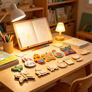 Artigianato in Legno Personalizzato Adatto per Lavoretti Fai-da-Te dei Bambini, Forme di Animali e Fiori in Legno da Dipingere - Product Image 4