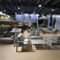 Fauteuil balançoire de jardin 3 places avec auvent, dossier réglable, inclinaison à 180 degrés, lit balançoire robuste, mobilier de jardin