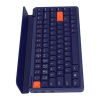 Nouveau clavier de bureau sans fil 2,4 GHz à 84 touches en alliage d'aluminium, à profil bas, avec interrupteurs mécaniques, rétroéclairage LED, hot-swap, triple mode