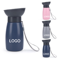 Bouteilles pour animaux de compagnie en ABS de grande capacité 600 ml, fabricants de bouteilles d'eau pour chien à presser, bouteille d'eau portable pour chien, bouteille d'eau pour chien de voyage