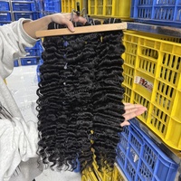 Lots de Cheveux Naturels Bruts Cambodgiens et Birmans Bouclés, Non Traités, Double Tirage, Cuticules Alignées, Vente en Gros