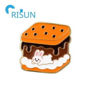 Tùy Chỉnh Món Tráng Miệng Tình Yêu Bạn S'More Trâm Cài Cho Cắm Trại Quà Tặng Kim Loại Dễ Thương Thực Phẩm <span class=keywords><strong>Smore</strong></span> Mèo Men Pin Kawaii S'mores Men Pin Huy Hiệu - Product Image 3