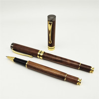 Stylo bille de luxe en bois avec étui pour le bureau et l'école – Coffret d'écriture pour homme