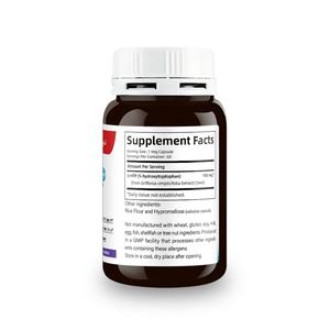 Capsules de 5-HTP de haute qualité, complément de neurotransmetteur pour adultes, 60 capsules, complément de 5-HTP - Product Image 2