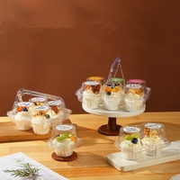 Boîtes à cupcakes en plastique jetables, emballages individuels pour cupcakes en papier MaFen avec couvercle hermétique intégré pour fête
