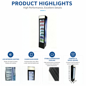 Nuelead NE-105CL Beverage <b>Refrigerator</b> Rapid Cooling Compact <b>Refrigerator</b> with Glass Door Light - Product Image 3
