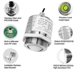 Nehir derinlik seviyesi ölçümü 10m nehir ölçme sel ısınma Radar su sıvı seviye sensörü - Product Image 5
