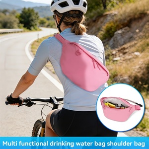 Borsa a tracolla idratante rosa per mountain bike, in tessuto traspirante e anti-umidità, con cintura in vita, modello Limitless - Product Image 2