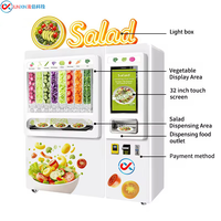 Distributeur automatique de salades de légumes frais, nouvelle conception 2026, entièrement automatique, en libre-service, conforme ADA, écran tactile, 24h/24