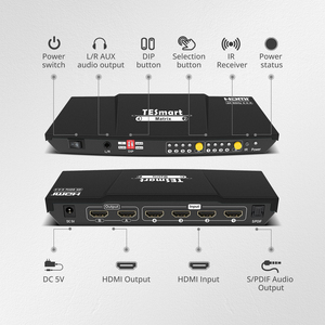 Tesmart 4x2 4K cho <span class=keywords><strong>HDMI</strong></span> Ma Trận chuyển đổi với trích xuất âm thanh và đầu ra Video Splitter & chuyển đổi - Product Image 2