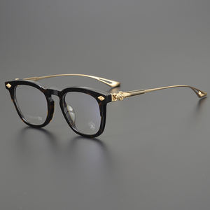 CH8109 Titane Acétate Lunettes Durable Or Argent Noir Transparent Lecture École <span class=keywords><strong>De</strong></span> Luxe Hommes Prescription Lunettes <span class=keywords><strong>Cadre</strong></span> - Product Image 4