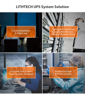 เครื่องสำรองไฟฟ้า (UPS) แบตเตอรี่ลิเธียม Lifepo4 80 กิโลวัตต์ชั่วโมง 330kVA 400kVA 600kVA  ความจุสูง 3 เฟส คลื่นไซน์บริสุทธิ์ - Product Image 5