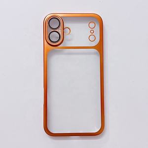 L'étui pour téléphone à sensation de peau mate électrolytique au design orange créatif est livré avec <span class=keywords><strong>un</strong></span> <span class=keywords><strong>film</strong></span> d'objectif pour iPhone 11 12 13 14 15 16 17 Pro Max - Product Image 6