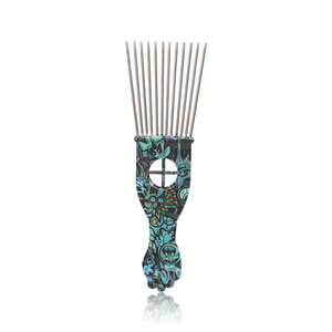Peigne à dents en métal acier inoxydable Outils de salon Pick Man <span class=keywords><strong>Afro</strong></span> <span class=keywords><strong>Barber</strong></span> Oil Hair Syling Pick Comb - Product Image 5