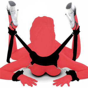 Kit de bondage BDSM pour <span class=keywords><strong>lit</strong></span>, ensemble de sangles, attaches sexuelles pour chevilles, poignets, barre, menottes en fourrure, ensemble de menottes pour adultes, chambre à coucher - Product Image 1