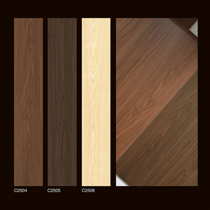 Carrelage en porcelaine effet bois veiné or avec impression numérique 250x1500mm pour villa de luxe, chambre et salon - Product Image 1