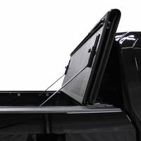 Aluminum Alloy Low Profile Hard Tri-Fold Pickup Truck Bed Tonneau Cover Black for 2025-2026 Dodge Ram Dakota by Kouvi