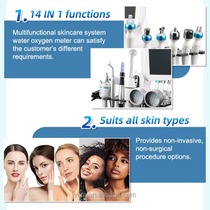 Hydrafacial le plus populaire, traitement du visage H2O2 14 en 1, machine multifonctionnelle anti-âge pour la peau VY-8053Platinum Facial 14 en 1 Hydr - Product Image 2