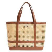 Tas Selempang Kulit Coklat Anyaman Rotan Buatan Tangan, Tahan Lama, Dapat Dilipat, Lembut, Vintage, Tas Selempang, Tas Messenger, Tas Jinjing Kasual, Tas Bahu untuk Perjalanan
