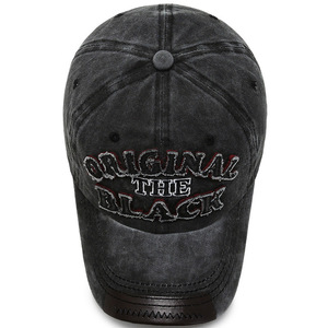 Washable Soft Top Unisex <b>Baseball</b> <b>Cap</b> Sporty Embroidered Leisure Buckle Adjustable 100% Cotton Denim <b>Cap</b> Sun Protection - Product Image 2