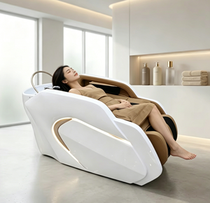Sillón Eléctrico Moderno para SPA, para Salón de Belleza o Taller, Mueble Metálico para Lavado de Cabeza, Cama de Champú para <span class=keywords><strong>Barber</strong></span>ía, Masaje - Product Image 2