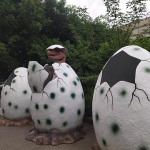 Sản Phẩm Công Viên Amusemengt Sân Chơi Ngoài Trời Sợi Thủy Tinh Và Cao Su Silicone Trứng Khủng Long Cử Động Để Chụp Ảnh - Product Image 6