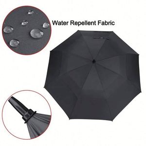 OEM Factory Wholesale Auto-Open Golf <b>Umbrella</b> Big Size <b>Windproof</b> UV Proof Custom Logo Print Straight Promotional Gift Cheap - Product Image 5