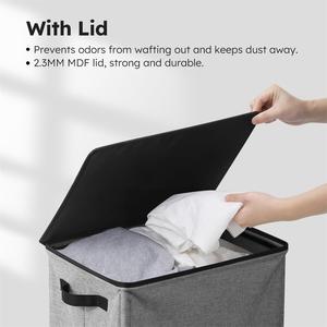 Cestas para <span class=keywords><strong>Ropa</strong></span> <span class=keywords><strong>Sucia</strong></span> CF Laundry de 100L, Cesta de <span class=keywords><strong>Ropa</strong></span> Plegable Grande y Alta con Tapa y <span class=keywords><strong>Bolsa</strong></span> Extraíble para Baño - Product Image 5