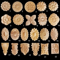 Roseta ovalada tallada en madera muebles tallados en madera piezas decorativas de apliques utilizados para yurta