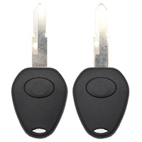 Coque de clé de voiture vierge avec lame non taillée, boîtier de clé de remplacement sans puce pour l'installation d'un transpondeur
