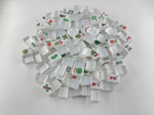 ไพ่มาห์จงอเมริกันแบบกำหนดเอง 160 ชิ้น ประดับกลิตเตอร์ แกะสลักอะคริลิกใส สีทองเงางาม โปร่งแสง 2 ชั้น <span class=keywords><strong>Oh</strong></span> My Tiles พับได้ ทันสมัย - Product Image 2
