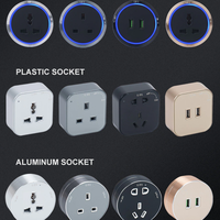Surface cachée murale montée sur bureau UK/EU/US /Universal Multi Smart Office Desk Power Rail Track System Prise électrique