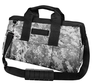 Sac à outils large et résistant de 16 pouces, sac fourre-tout de rangement à fermeture éclair camouflage avec poignée rembourrée, bandoulière réglable - Product Image 3