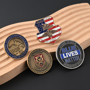 Cá Nhân Hoá Tùy Chỉnh Kim Loại Brass Đồng Lưu Niệm Thách Thức Tiền Xu Chết Anh Chúng Tôi Trống Cũ Kỷ Niệm Vàng Bạc Tiền Xu Bộ Sưu Tập - Product Image 3