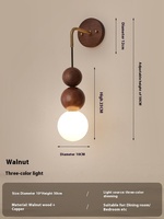 Lampes murales LED en noyer antique, style moderne, lampes murales suspendues de luxe pour salon