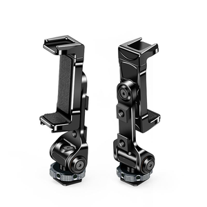 Support de téléphone en métal CNC à fixation par griffe froide, 180° °   Pitch + 360 °   Support à trois griffes <span class=keywords><strong>pour</strong></span> <span class=keywords><strong>appareil</strong></span> photo, cardan et moniteur avec réglage horizontal - Product Image 2