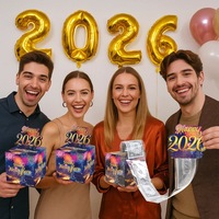 2026 Happy New Year Fireworks Banknote Box Set Accessoires de fête décoratifs de fête dans une atmosphère de vacances emballés dans une pochette