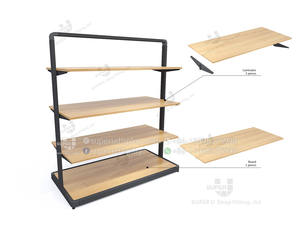 Cina All'ingrosso Borsa e <span class=keywords><strong>Scarpe</strong></span> di Visualizzazione Scaffali Vetrina di Design Da Pavimento di Legno di Lusso In Pelle <span class=keywords><strong>Scarpe</strong></span> e borsa di visualizzazione holder - Product Image 3