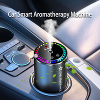 Diffuseur de voiture intelligent avec démarrage/arrêt automatique, projection 3D ciel étoilé, lumière ambiante RGB synchronisée avec la musique, parfum longue durée, liquide ultrasonique