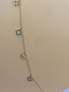 925 <strong>Sterling</strong> <strong>Silver</strong> 14k Gold Plated Choker <strong>Star</strong> <strong>Necklace</strong> <strong>Silver</strong> 925 Snow Custom-Made Wholesale Fashion Vintage Women Girl - Product Image 5