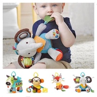 Éléphant Lion Renard Singe Chien Animal En Peluche Jouets Nouveau-Né Bébé Hochets Et Jouets De Dentition Pour Lit Siège De Voiture Poussette