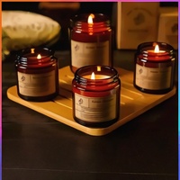 Lilin Aromaterapi Mewah Beeman 2025 Warna Unik Kustom, Lilin Kedelai dengan Minyak Wangi Lavender dan Eucalyptus