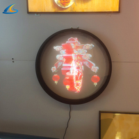 Équipement publicitaire 3D de taille personnalisée Ventilateur LED Projecteur d'hologramme mural vidéo Ventilateur holographique 3D innovant