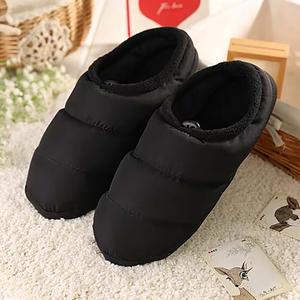 Comfortable Memory Foam Women's Winter Super Warm Camping Indoor Quilted <strong>Down</strong> <strong>Slippers</strong> for Men - Product Image 2
