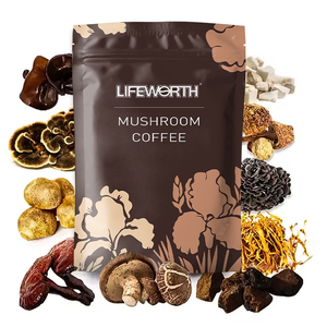 Lifeworth OEM nhãn hiệu riêng Ganoderma Reishi cà phê hòa tan bột hữu cơ sư tử bờm nấm cà phê - Product Image 1