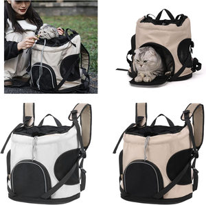 OEM özel kedi sırt çantası lüks tarzı büyük kapasiteli taşınabilir naylon Logo ile evcil hayvan çantası küçük evcil hayvan taşıyıcı araba artefakt tarzı - Product Image 1