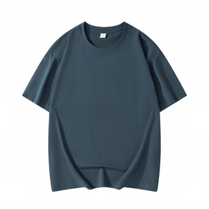 Camiseta oversize lisa multicolor con cuello redondo, personalizable, de manga regular, al por mayor, informal, 100% algodón para hombre - Product Image 4