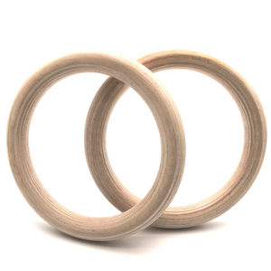 <span class=keywords><strong>Anneaux</strong></span> de gymnastique en bois avec sangles réglables - Product Image 6