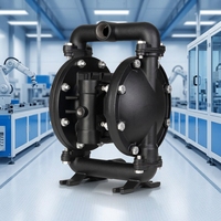 Pompe d'irrigation pneumatique portable à diaphragme basse pression en acier moulé (CS) robuste de 1 pouce pour usage agricole, résistante à l'abrasion des liquides et au sable
